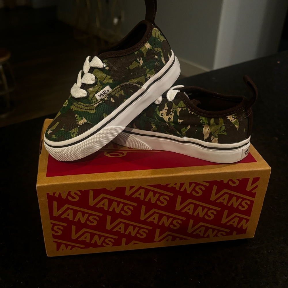 Vans Kids Camouflage Sneakers with White Accents